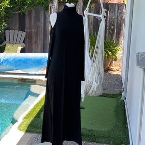 Joseph Ribkoff Black Mock Neck Cocktail Gown